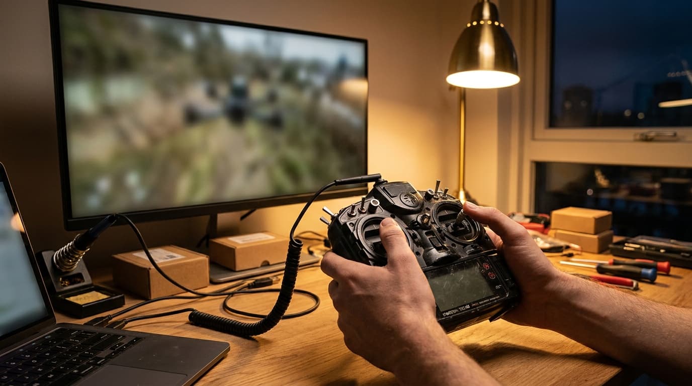Drone radio and simulator used for flight-stack testing