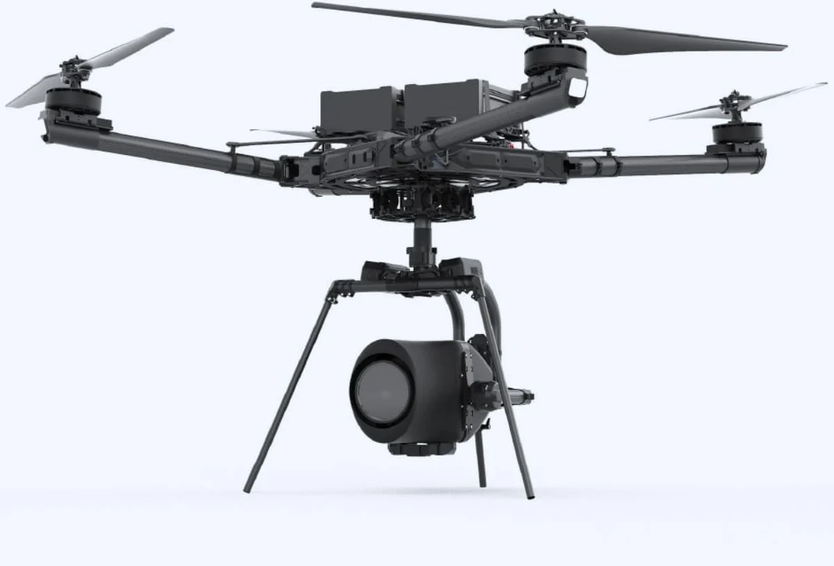Freefly Alta X heavy-lift drone configured with a cinema camera and stabilizing gimbal