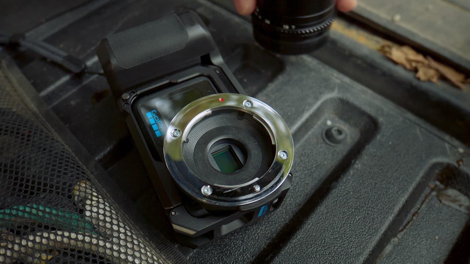 GoPro Mission 1 Pro ILS camera body and interchangeable lens mount