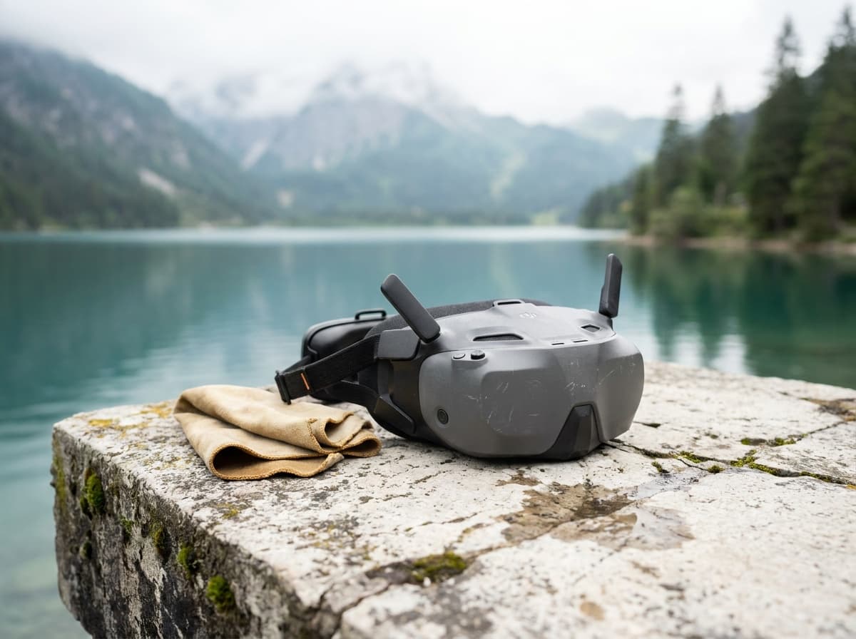 DJI Goggles N3 FPV headset lakeside