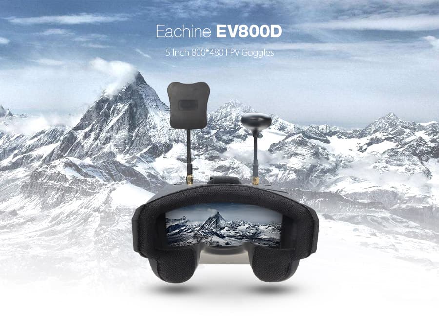 Eachine EV800D analog FPV goggles with diversity antennas